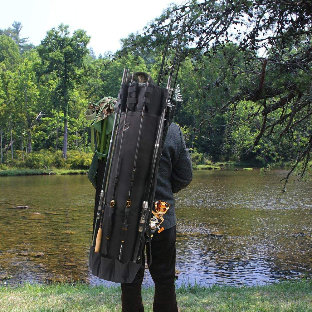 Fishing Rod Case Pole Bag Reel Case Large Capacity Waterproof Travel Carry Bag Fishing Gifts for Men