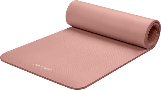 Solana Yoga Mat Thick 1/2In Non-Slip Workout Mat with Nylon Strap - 72X24In Exercise Mat for Pilates, Stretching & Fitness - BPA Free, Easy Clean